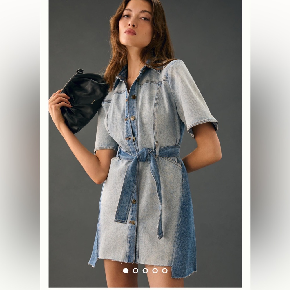 NWT Significant Other Teddie‎ Belted Denim Dress retails for 332.00 size 8